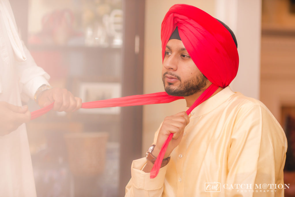 sikh groom wearing turban