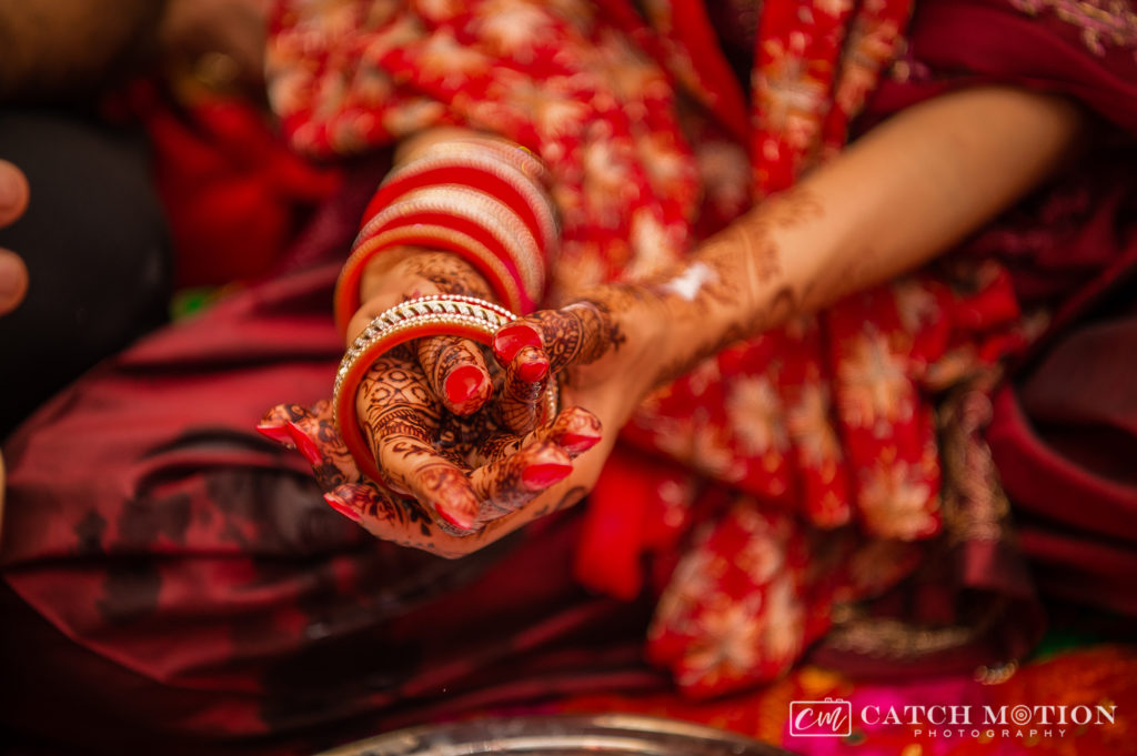 indian bride, wearing churra