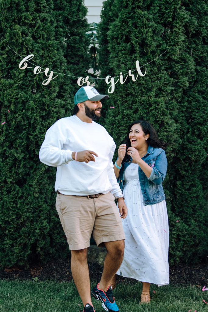 Indian couple celebrate at gender reveal
